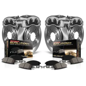KCOE2867 Front and Rear OE Stock Replacement Low-Dust Ceramic Brake Pad, Rotor and Caliper Kit