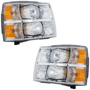 REPLACEMENT Driver and Passenger Side Headlights, with Bulbs, Halogen
